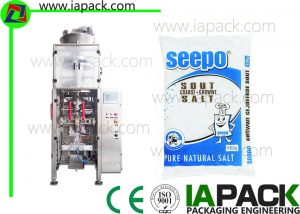 500G 1000G Salt Bagging Machine With Filler Cup Volumetric ສໍາຫລັບຄວາມຫນາແຫນ້ນຂອງກະເປົ໋າ Gusseted 02-2g